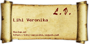 Lihi Veronika névjegykártya